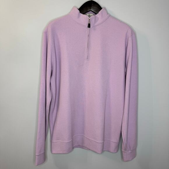 Peter Millar Other - Peter Millar Men's Spur Purple Melange Fleece Quarter Zip Top Preppy Golf Mens M